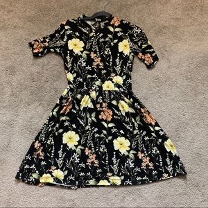 Floral open back dress